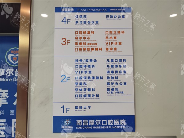 南昌摩尔口腔楼层展示图 南昌摩尔口腔楼层展示图