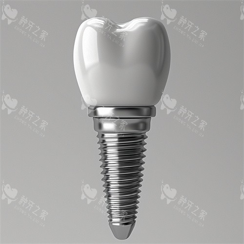 种植牙植体和牙冠一提漫画示意图 种植牙植体和牙冠一提漫画示意图