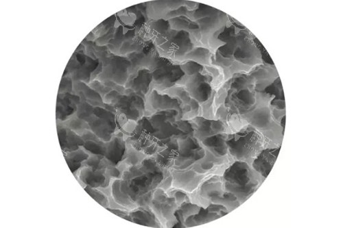 韩国奥齿泰种植体表面处理微观示意图