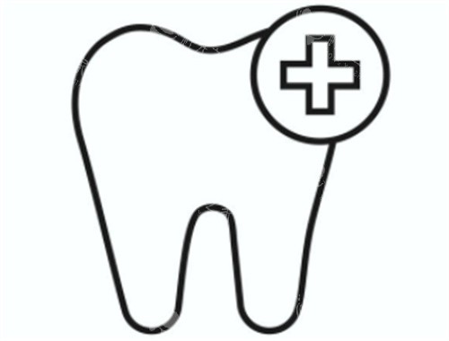 种植牙健康简笔图